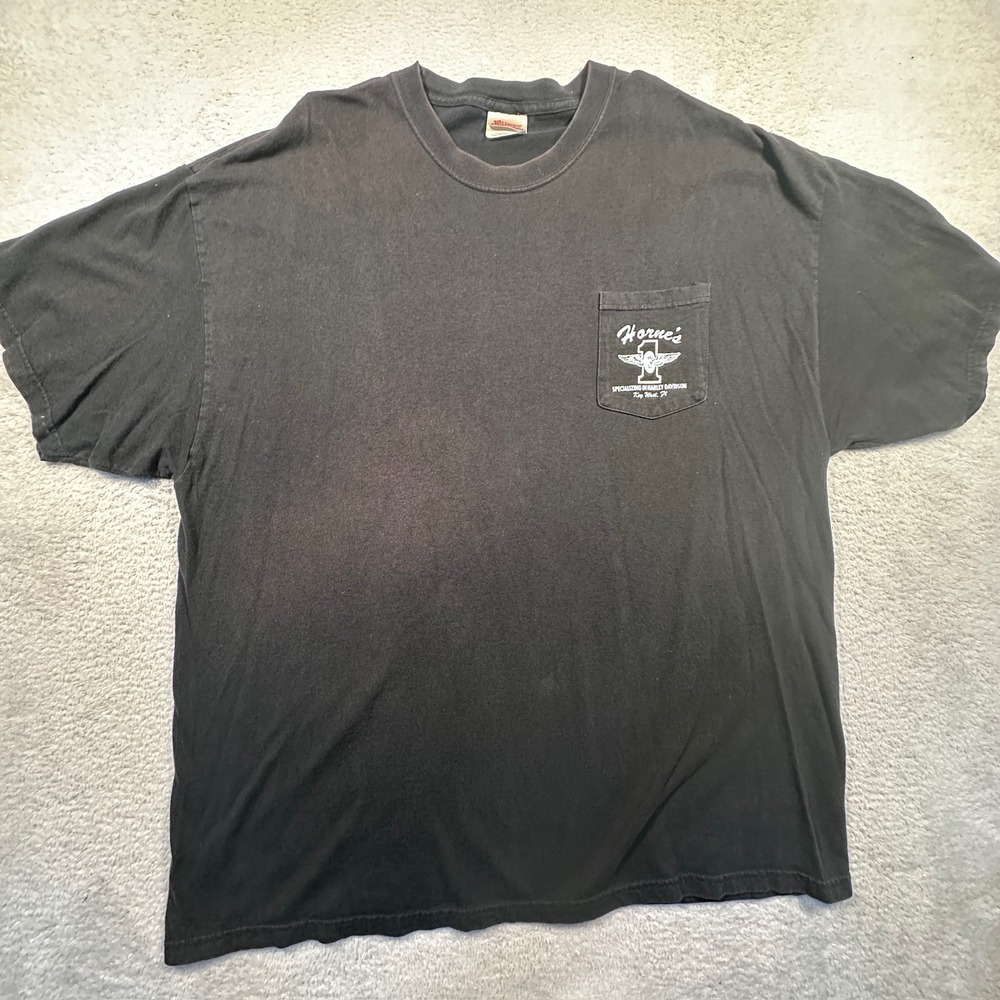 Y2K‎ Hanes Horne's Harley Davidson T-Shirt Key West Florida Eagle Graphic 2XL